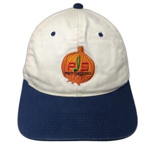 YoungAn Snapback Hat White Blue One Size Petoseed Onion Logo PJS Embroidery